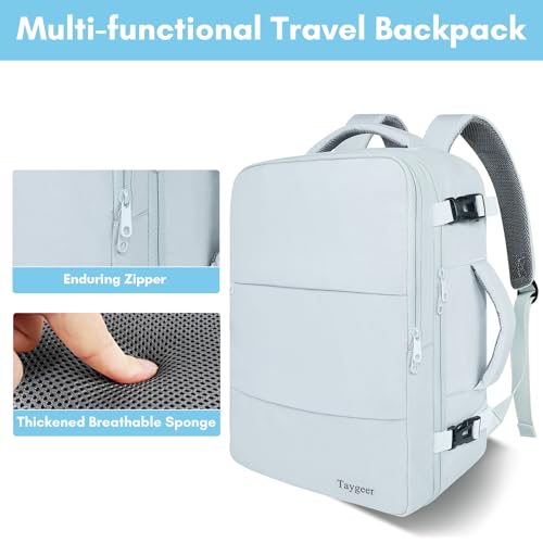 Taygeer Carry On Backpack, 40l Travel Backpack for Women Airline Approved - color: Blue, size: X-Large