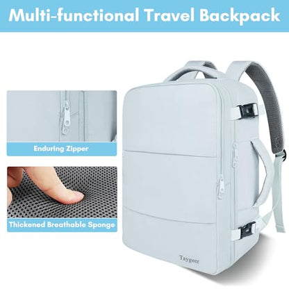 Taygeer Carry On Backpack, 40l Travel Backpack for Women Airline Approved - color: Blue, size: X-Large