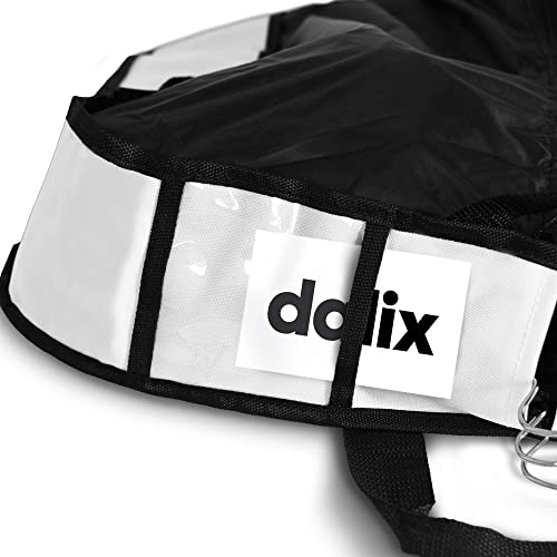 Dalix 60" Foldable Garment Bag Suits Cover Dresses w Front Pocket - color: White