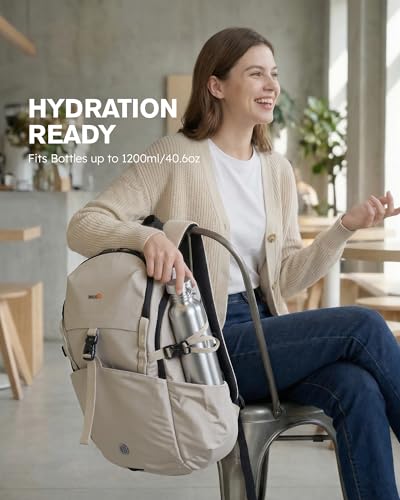 Tolaccea 30L Travel Backpack 15.6" Laptop Carry On Daypack for Work College - color: Kavir White
