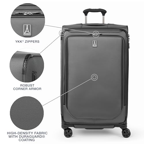 Travelpro Crew Classic Softside Checked Luggage, Grey, 29-Inch - color: Titanium Grey, size: Checked Large