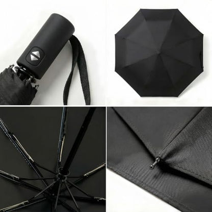BAODINI Small UV Protection Travel Umbrella Compact for Rain and Sun UPF 50+ Windproof Portable 42 inch Umbrella for Women and Men - color: G-2 Pack Light Green & Black