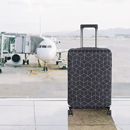 HYPER VENTURE Travel Luggage Cover Suitcase Protector Fits 27-30 Inch, L - color: Black Maze, size: L