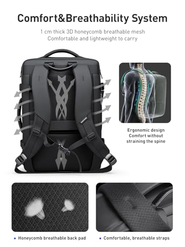 MARK RYDEN Business Backpack for Men, 30L Waterproof Laptop Backpack - color: Elegant Black, size: Standard – 30L