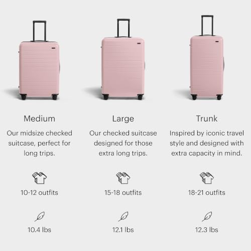 Away Large Checked Luggage, 29-inch Lightweight Hardside Spinner Suitcase - color: Blush Pink