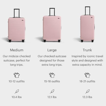 Away Large Checked Luggage, 29-inch Lightweight Hardside Spinner Suitcase - color: Blush Pink