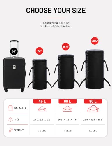 MIER 여행용 캠핑 체육관 스포츠용 대형 더플 백 백팩, 45L/60L/90L, 회색., 클래식 - color: 회색., size: 90L