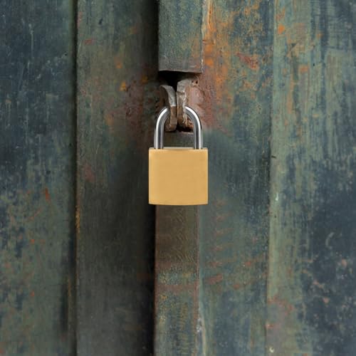 12 Pcs Mini Suitcase Locks with Different Keys Small Keyed Padlocks - color: Gold, size: 20MM-12PCS