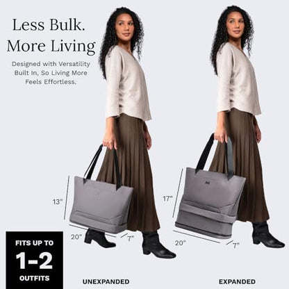 Knack Expandable Laptop Tote, 16-Inch Laptop, 18L-26L - color: Alloy Gray, style: Laptop Tote