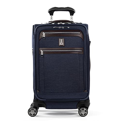 Travelpro Platinum Elite Carry-On Luggage Spinner, True Navy, 21-Inch - color: True Navy Blue, size: Carry-On 21-Inch
