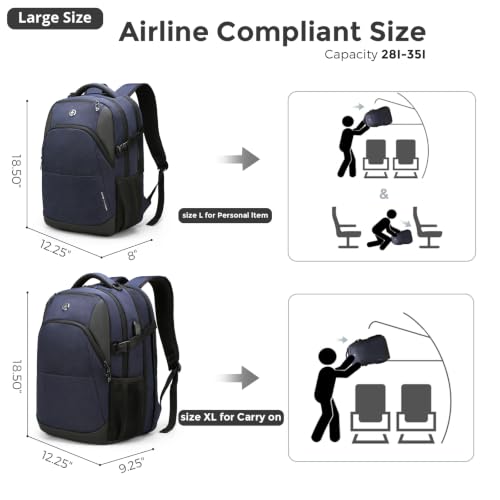 Swissdigital Design Backpack for Men & Women Fit 17-Inch Computer SD1671-12 - color: Blue-l, size: 17 Inches