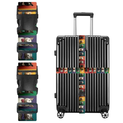 Nuxovilar Luggage Straps Set for Suitcase 1.96x90.5in Polyester - color: YLU10324, size: 1.96"x90.5"