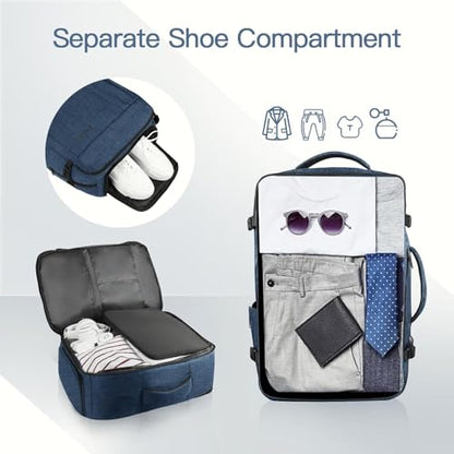 Gieury Carry On Backpack, Extra Large 50L Travel Backpack for Men & Women - color: Blue, size: 2X-Large(20"x14"x10")
