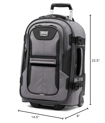 Travelpro Bold Softside Carry-On Rollaboard, Grey/Black, 22-Inch - color: Grey/Black, size: Carry-On 22-Inch