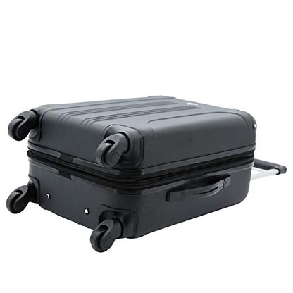 Travelers Club Chicago Hardside Expandable Spinner Luggage, Black, 5 Piece Set - color: Black, size: 5-Piece Set