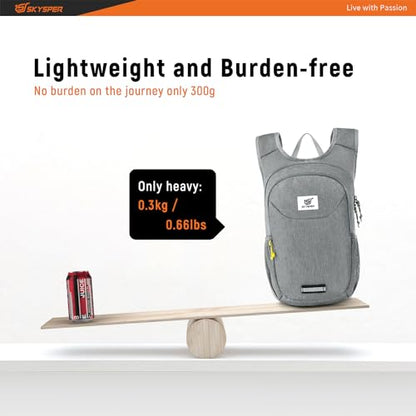 SKYSPER Small Hiking Backpack 10L Packable Lightweight Back Pack Foldable Travel Daypack for Women Men