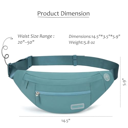 Small Crossbody Bags Sling Fanny Pack for Men with Adjustable Straps - color: Dark Green, size: Large