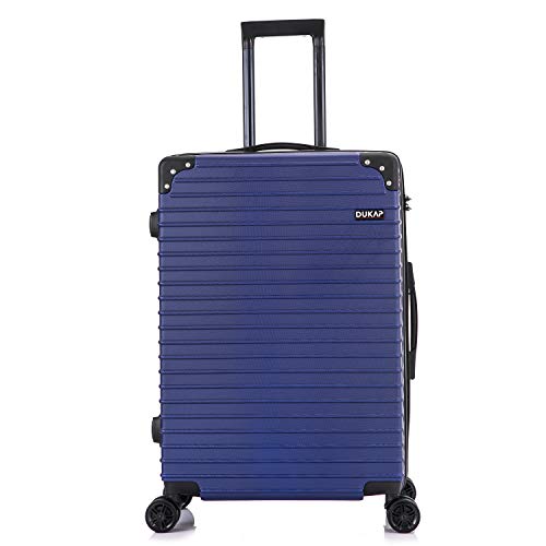 DUKAP TOUR 24-Inch Medium Hardside Spinner Luggage TSA Lock Durable Blue - color: Blue, size: 24 Inch