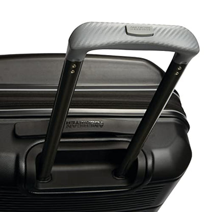 American Tourister Stratum 2.0 Hardside Expandable Luggage with Spinners, Jet Black, 2PC SET (Carry-on/Medium) - color: Jet Black, size: 2-Piece Set (Carry-on/Medium)