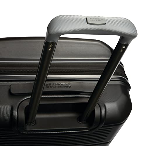 American Tourister Stratum 2.0 Hardside Expandable Luggage with Spinners, Jet Black, 2PC SET (Carry-on/Medium) - color: Jet Black, size: 2-Piece Set (Carry-on/Medium)