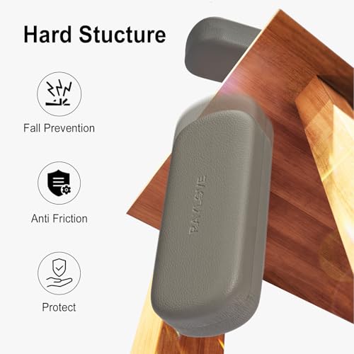 RayLove Glasses Case Hard Shell Eyeglass Case with Cleaning Cloth, PU Leather Protective Eye Glass Cases Fits Most Sunglasses - color: Grey