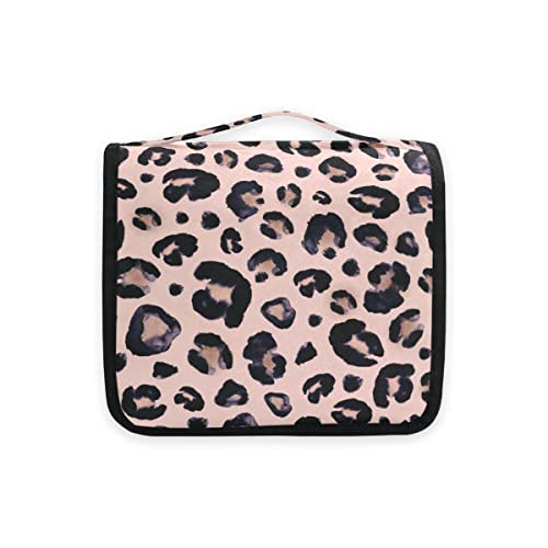 senya Hanging Travel Toiletry Bag Kit Makeup Case Cosmetics Organizer for Men Women (Leopard) - color: Leopard