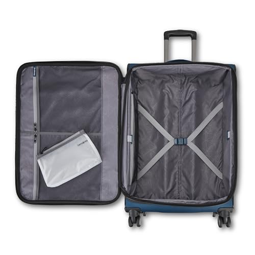 Samsonite Ascella 4 Large Checked Suitcase - Cerulean Blue - color: Cerulean Blue