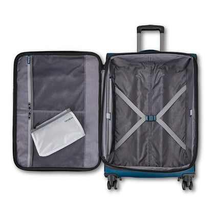Samsonite Ascella 4 Large Checked Suitcase - Cerulean Blue - color: Cerulean Blue