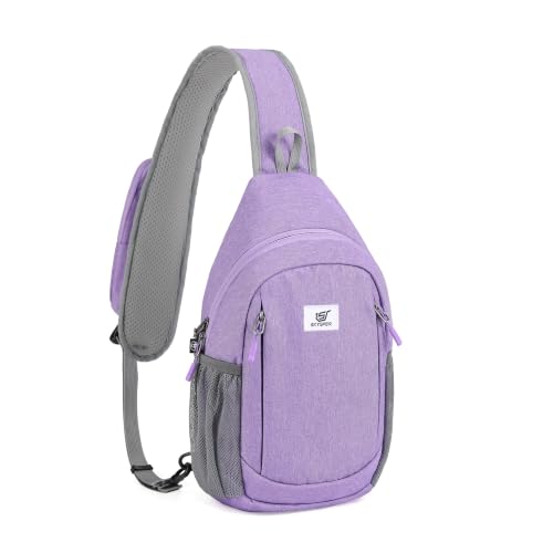 SKYSPER Sling Bag RFID Cross Body Bag Anti Theft Crossbody Backpack Travel Shoulder Daypack(Purple) - color: Purple
