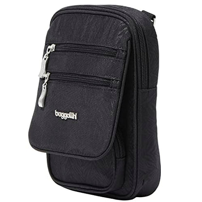 Baggallini Journey Crossbody Bags for Women 9x6 Small Lightweight Travel Handbag W/RFID - color: Black Zebra