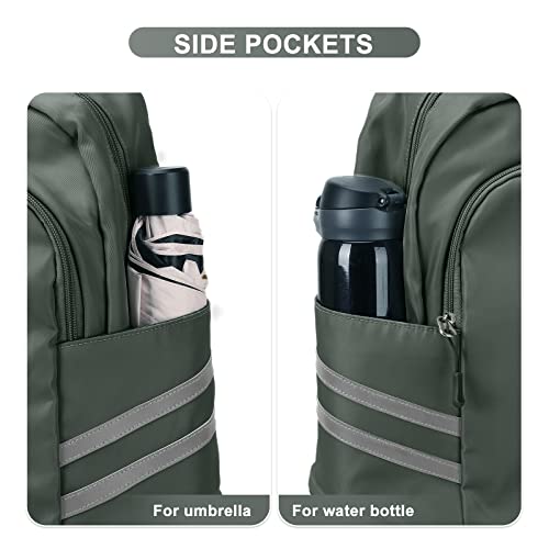 coofay Gym Backpack For Women, Gym Bag with Shoe Compartment - color: A-olive Green, size: Small