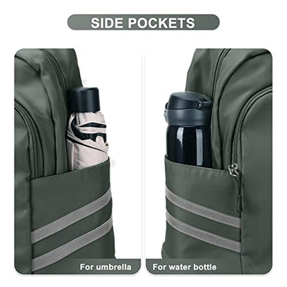 coofay Gym Backpack For Women, Gym Bag with Shoe Compartment - color: A-olive Green, size: Small