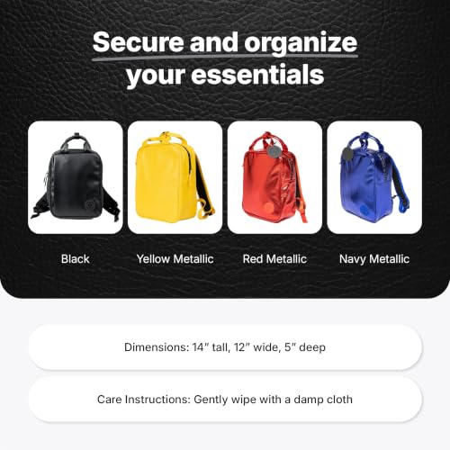 Brands & People Laptop Backpack with Padded Sleeve for Travel Technical Fabric PU 14L Yellow - color: Yellow