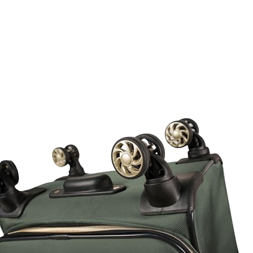 Kenneth Cole REACTION Chelsea Chevron Quilted Luggage, Olive, 3-Piece Set (20"/24"/28") - color: Olive, size: 3-Piece Set (20"/24"/28")