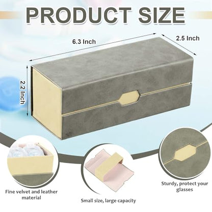 Flutesan 2 in 1 Daily Contact Lens and Glasses Organizer Case, Gray - color: Gray