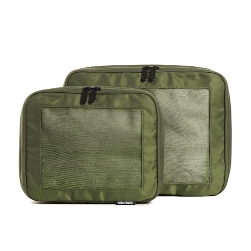 Aerotrunk Compression Packing Cubes for Travel, 2-Pack, Olive - color: Olive, size: 2-Pack