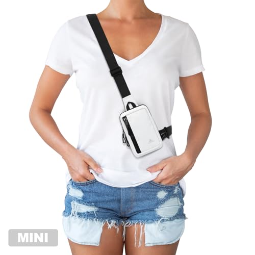 Peicees Mini Sling Bag for Men Small Crossbody Shoulder Bag, Small White - color: White, size: Small