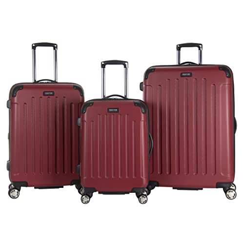 Kenneth Cole REACTION Renegade Luggage Expandable 8-Wheel Spinner Lightweight Hardside Suitcase, Scarlet Red, 3-Piece Set (20"/24"/28") - color: Scarlet Red, size: 3-Piece Set (20"/24"/28")