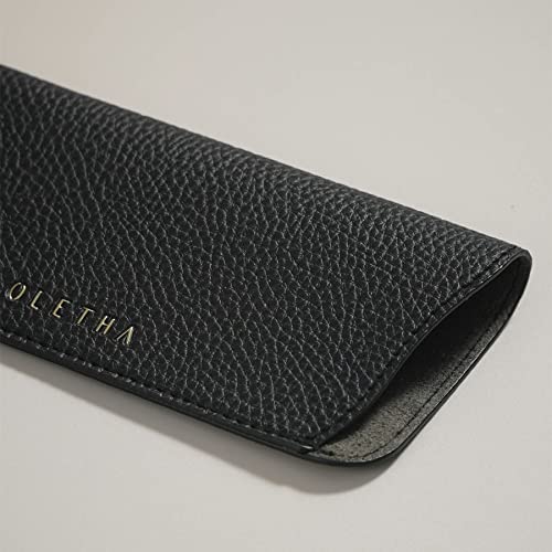 OLETHA Soft Glasses Case for Sunglasses, Readers & Eyeglasses, 2 Pack - color: Black