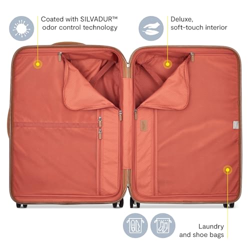DELSEY PARIS Chatelet Air 2.0, 20 Inch Carry-On Plus Luggage, Blush Pink - color: Blush Pink, size: Carry-on Plus 20 Inch