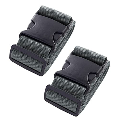 2pcs 74″×2″Luggage Straps for Suitcases,Adjustable Suitcase Straps and Heavy Duty Strap Buckle Packing Straps Travel Accessories,Gray - color: Gray 2PCS
