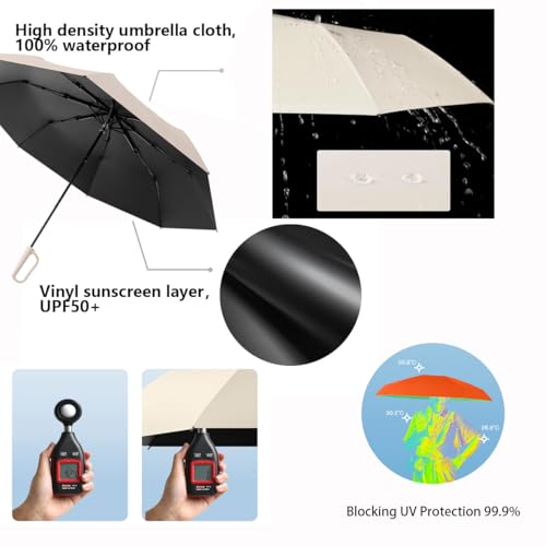 erised's bifrost Compact Folding Umbrella Carabiner Handle Coating Layer Fabric Blocking UV Protection 99.9%/Car/Small Travel Backpack/Lightweight Portable/Rain Sun Anti UPF 50/Men Women Kids - color: Lilac Purple