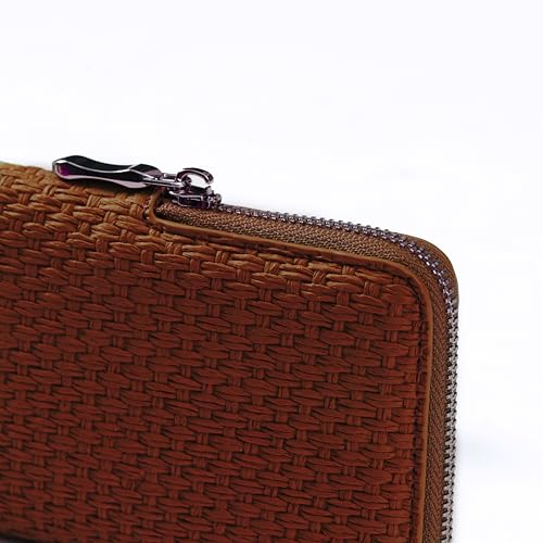 Cockatoo Portable Glasses Case, Drop-Resistant Eyewear Storage Pouch, Slim Soft Case for Sunglasses, with Cleaning Cloth - color: Brown