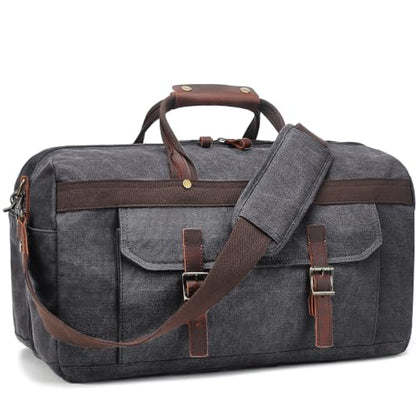 Canvas Duffle Bag for Men & Women - color: 4-Black