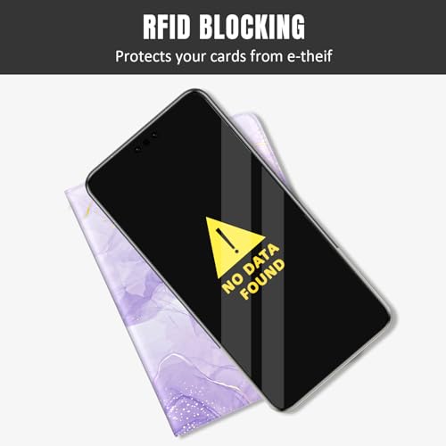 Rimilak Passport Holder,RFID Blocking Passport Cover, Purple Marble - color: Purple Marble