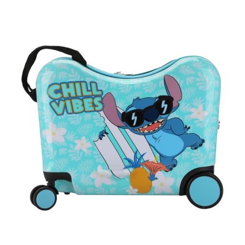 Disney Stitch Chill Vibes Children's Ride-On Luggage - color: DSC Chill Vibes