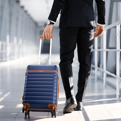 UKEIN Luggage Sets 3Piece, Carry On Luggage 20in Suitcase Set With Backpack - color: Navy Blue, size: 3 piece set (BP/20inch)