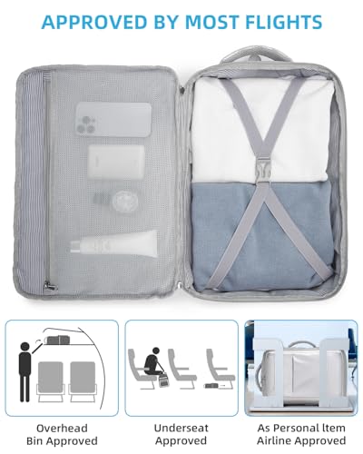 LARVENDER Carry on Luggage Sets 3 Piece, 20 Inch Suitcases, Glossy Silver - color: Glossy Silver (XL-BP), size: 3 Piece Set (Backpack/TB/20)