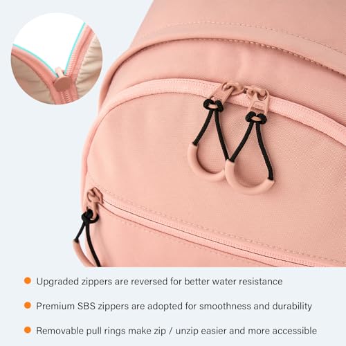 HanTrip 18 Inch Carry on Travel Backpack with Lots of Pockets, Pink - color: Pink, size: 18 Inch