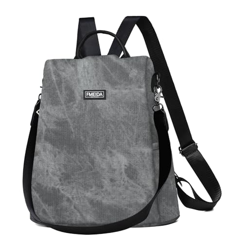 Fmeida Convertible Backpack Purse for Women Anti Theft Travel Backpack Grey - color: Grey